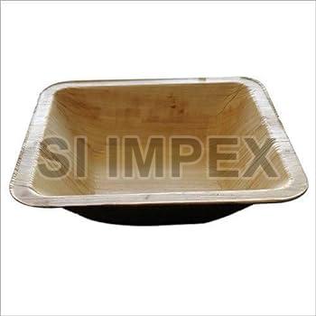 Brown 4 Inch Dona Square Biodegradable Bowl, for Serving Food
