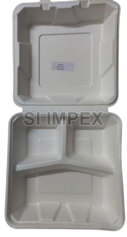 9 X 9 Inch 3cp Clamshell Box