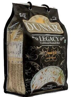 White Dunar Legacy Basmati Rice, for Cooking, Food, Variety : Long Grain