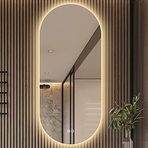 Oval Shape Backlit Led Mirror, For Decoration, Home, Hotel, Mall
