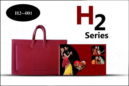 H2 Series Rexine Maroon Photo Album with Cover