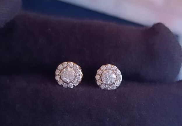 Certified Silver Moissanite Studs
