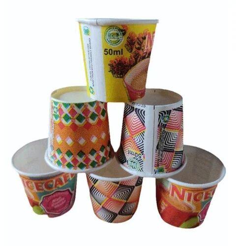 50ml Printed Paper Cup, Feature : Biodegradable, Disposable, Leakage Proof, Light Weight
