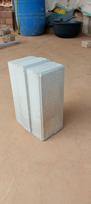 Polished Cement Interlocking Bricks, For Side Walls, Partition Walls, Size (inches) : L12*w8*h5