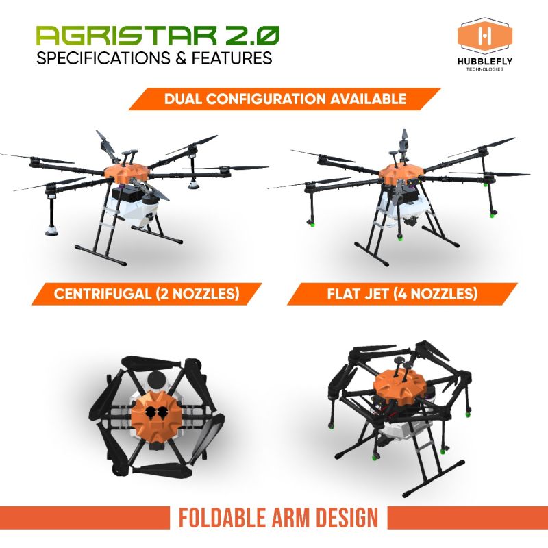 Agristar 2 Agriculture Spray Drone 10 Litre