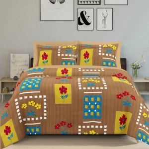 Multicolor Cloud Soft Brown Cotton Bedsheet, For Picnic, Lodge, Hotel, Home, Size : 16*x16”inch