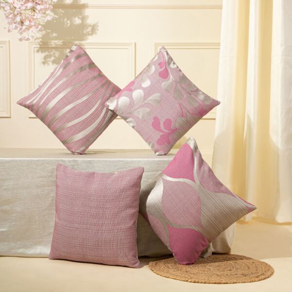 Pure Satin Silk Thread Cushion Cover