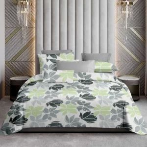 Multicolor Sea Green Satin Weave Cotton Bedsheet, for Picnic, Lodge, Hotel, Home, Size : 90*x100”Inch
