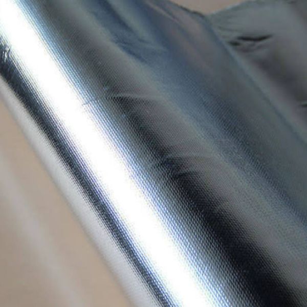 Silver Plain Aluminized Coated Fiberglass Fabric, for Textile Industy, Technics : Machine Made
