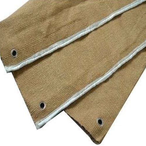 Brown Ceramic Vermiculite Coated Fire Blanket, for Industrial, Size : Standard