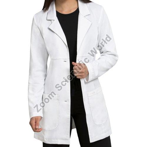 ZOOM Full Sleeves Cotton Lab Coat, for In Laboratory, Size : M, S