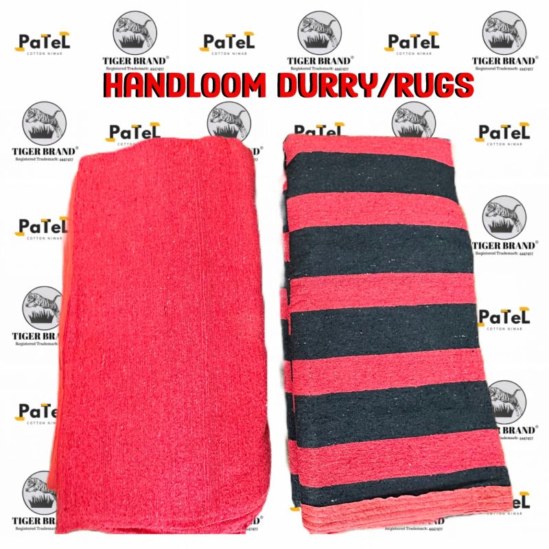 Tiger Plain Cotton Handloom Durries for Hotel, Marriage, Parties