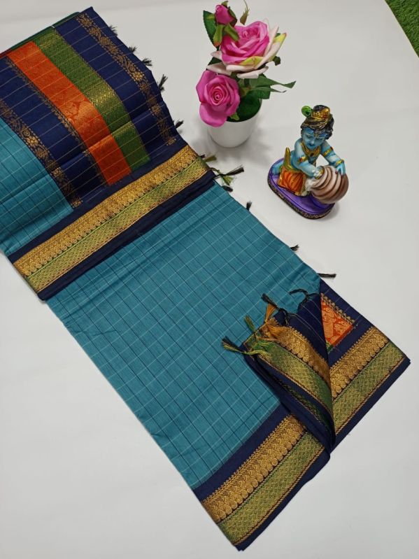 Premium Quality Kalyani Checked Cotton Sarees