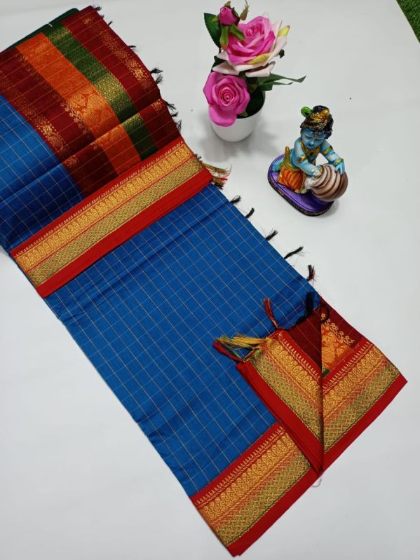 Premium Quality Kalyani Checked Cotton Sarees