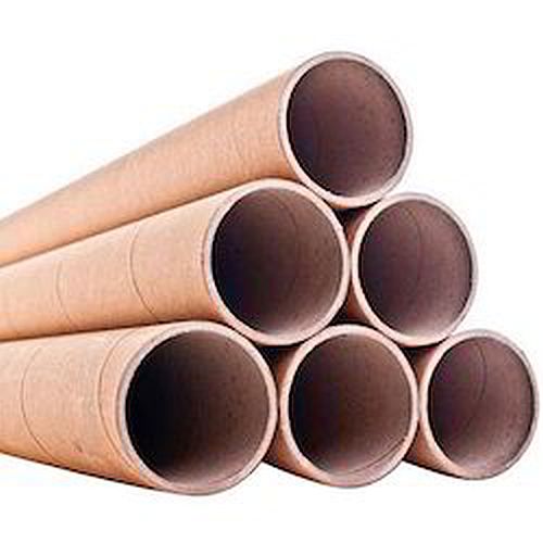 Brown Plain Spiral Winding Paper Tube, Shape : Round