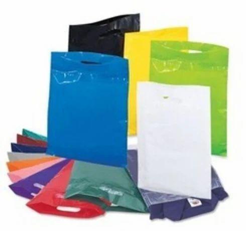 Multicolor Rectangular Plain D Cut Plastic Bag, for Shopping