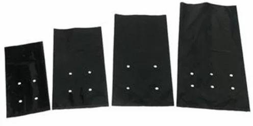 Black Plain LDPE Nursery Poly Bag, for Growing Plants