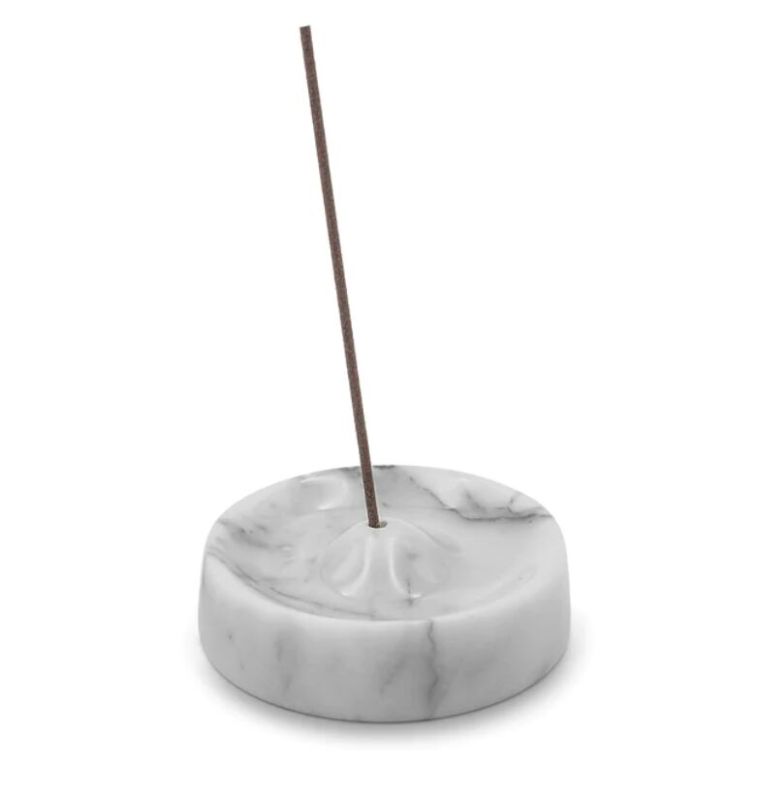 round marble incense holder