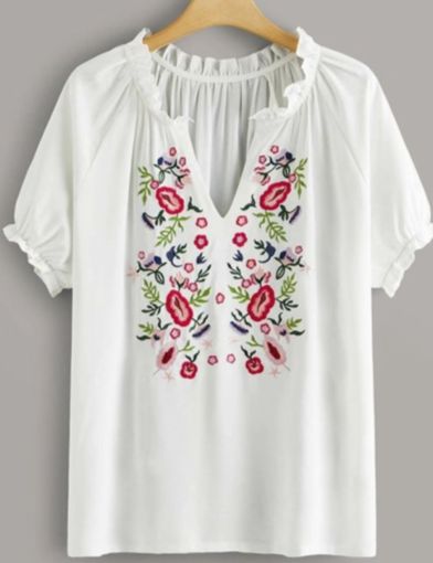 Embroidered Ladies American Crepe top, Occasion : Party Wear