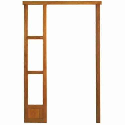 Brown Rectangular Plain Non Polished WPC Door Frame, for Industrial, Size : All Sizes