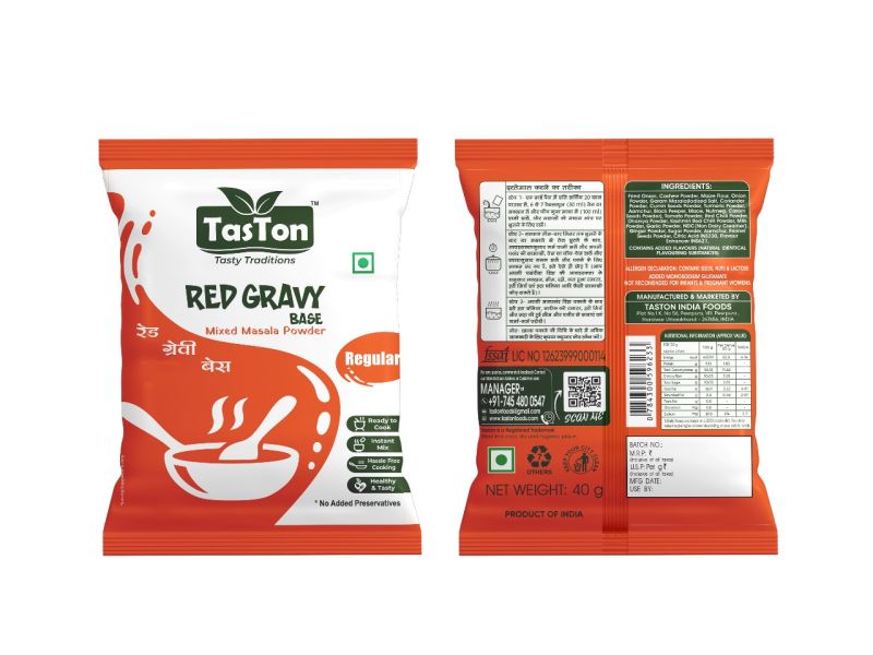 40gm Red Gravy Base Mix Masala Powder