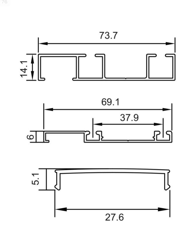 AP-AG99 Aluminium Track Profile