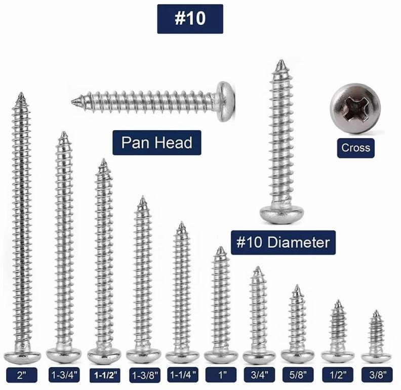 Silver Round Stainless Steel Wood Screw, for Hardware Fitting, Size ...