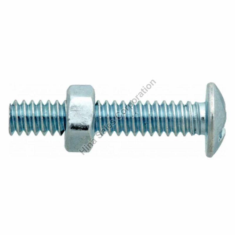 Silver Round Polished Mild Steel Roofing Bolt, for Industrial, Size : All Sizes