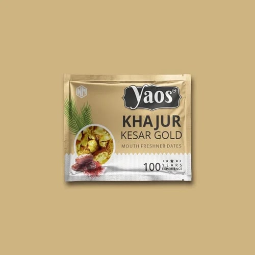 Yaos Khajur Kesar Gold Mouth Freshner Pouch