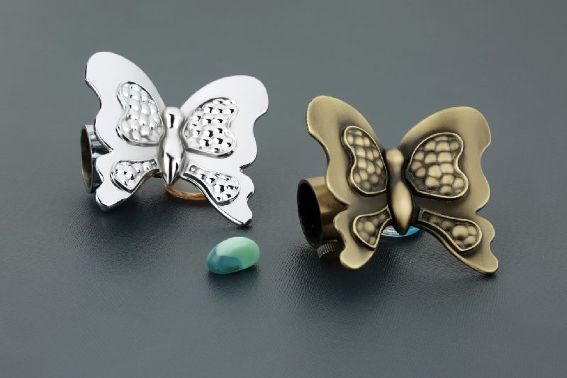 Polished Metal Butterfly Curtain Bracket, Feature : Excellent Quality, Fine Finishing