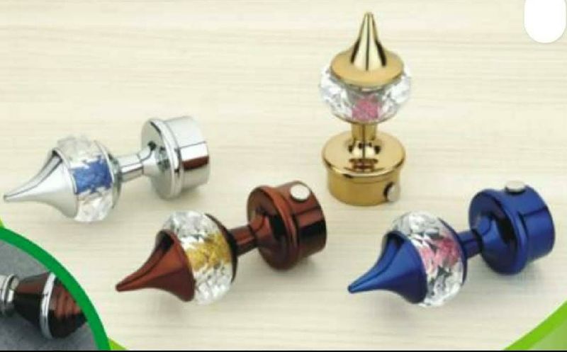 Round Polished Crystal Curtain Finials, Packaging Type : Carton Box