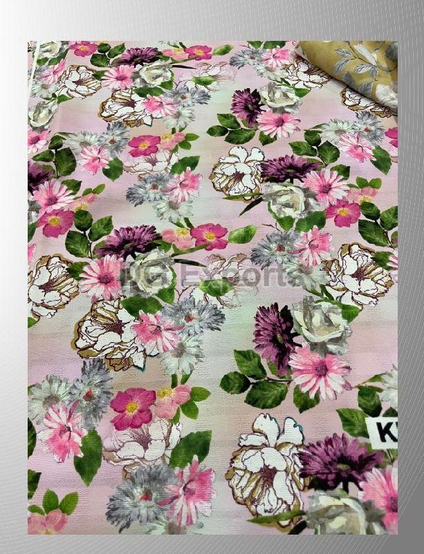 Printed Georgette Check Fabric, Width : 56-58 Inch