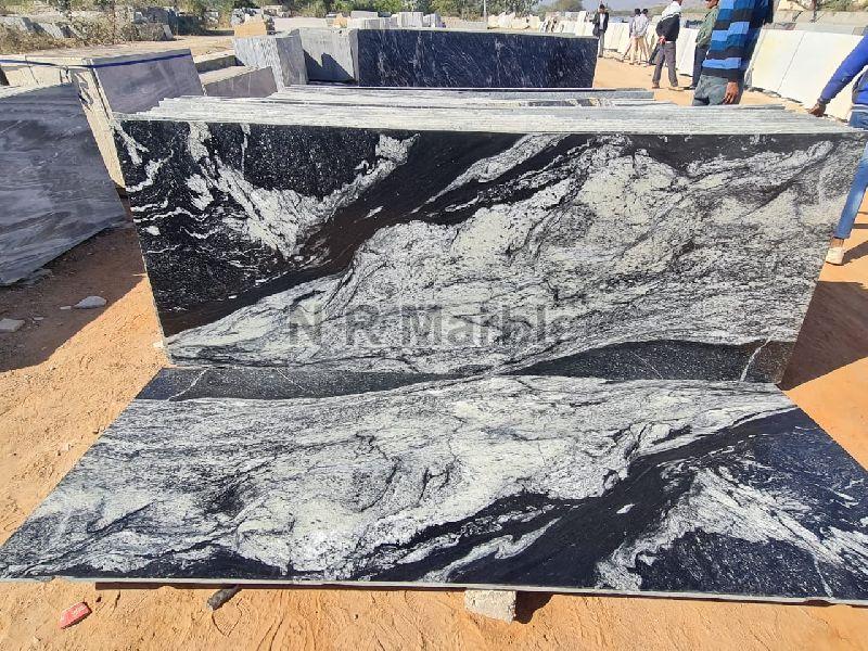 Alaska black silver granite
