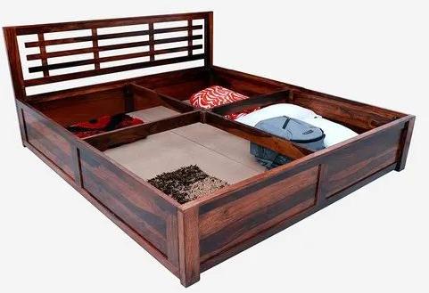 Sheesham Wood King Size Bed With Storage