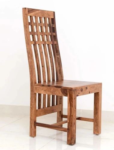 Sheesham Wooden High Back Chair, Color : Brown