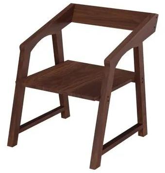 Polished Wooden Armrest Chair, Color : Brown