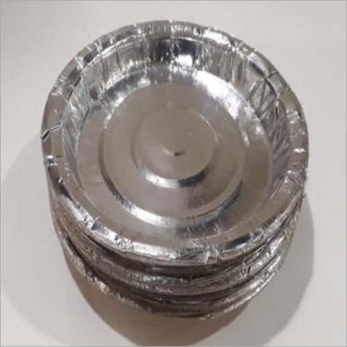 Round 6 Inch Silver Paper Plain Plates