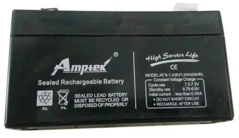 6V1.3AH Amptek Battery, for Industrial, Certification : ISI Certified