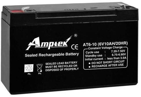 6V10AH Amptek Battery, for Industrial, Certification : ISI Certified