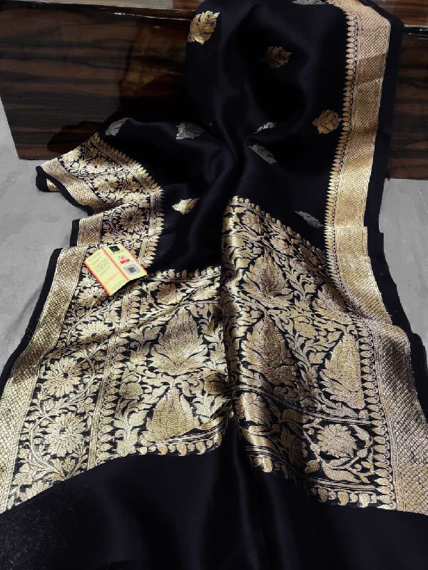 Banarasi handloom pure silk saree, Feature : Easy Wash