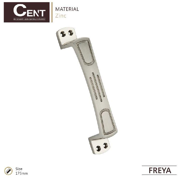 Zinc Freya Door Cabinet Handle, Color : Silver