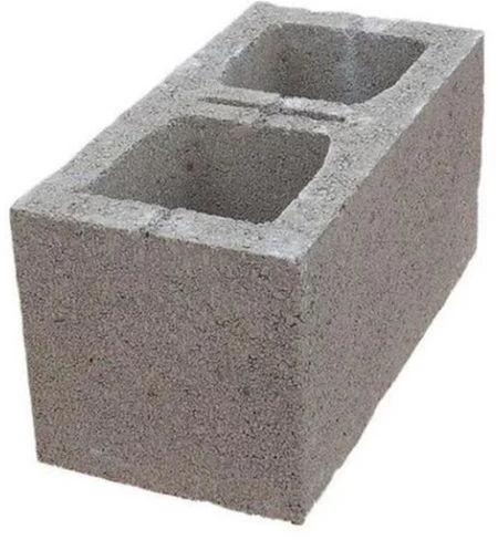 Cuboidal 16x8x6 Inch Concrete Hollow Block, Color : Grey