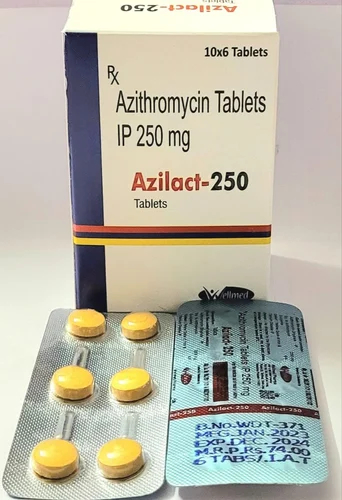 Azilact-250 Azithromycin 250mg Tablets, Packaging Type : Blister