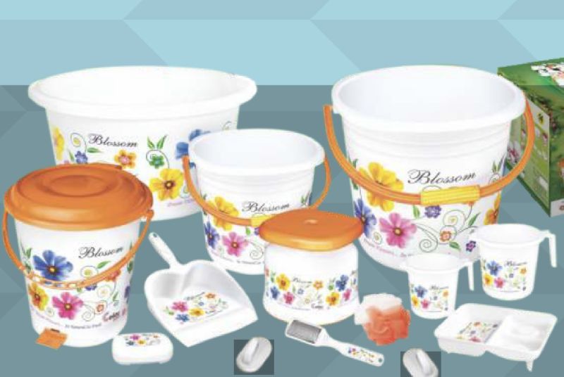 plastic bathroom set, Shape Round Pradeep Polymers Pvt Ltd, Sonipat