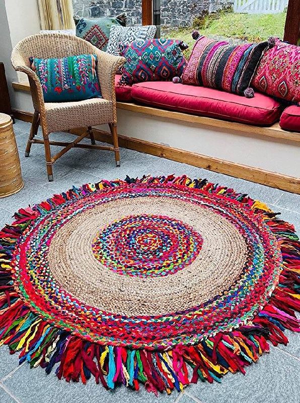 Multicolor Indian Home Decor Jute Rug Handmade Carpet at Rs 70/sq ft in  Jaipur