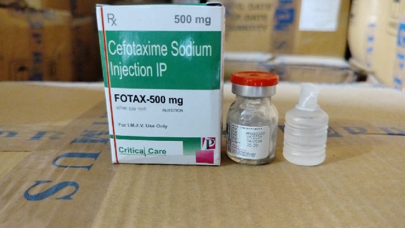 Cefotaxime Sodium 500mg injection, Certification : WHO, GMP, GLP