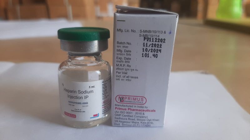 Each ml contains Heparin Sodium 1000 I.U. Injection