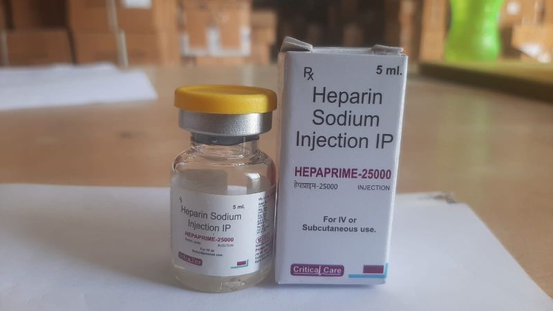Each ml contains Heparin Sodium 5000I.U. Injection