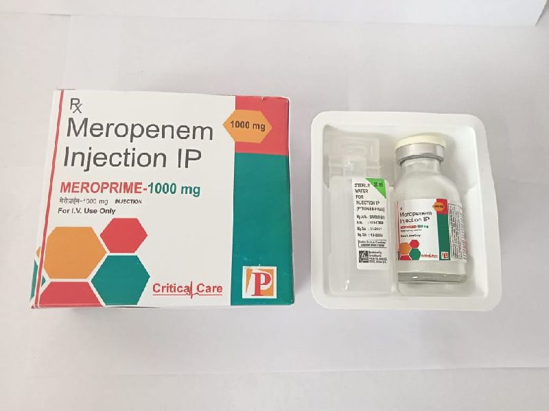 Meropenem I.P 1000mg injection, Certification : WHO, GMP, GLP