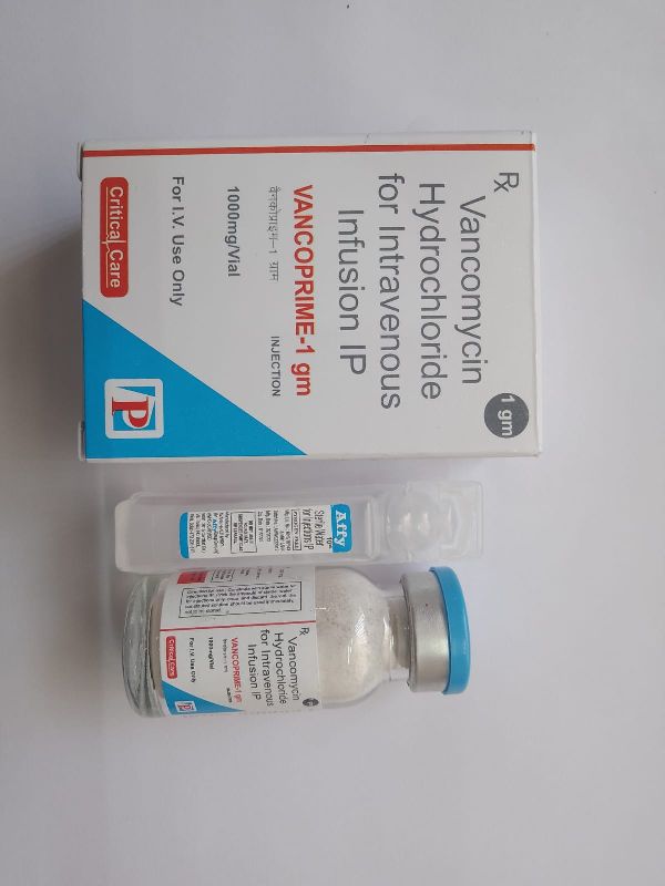 Vancomycin Hydrochloride 1000mg Injection, Certification : WHO, GMP, GLP
